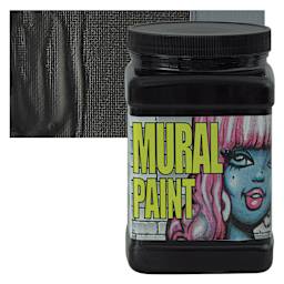 Chroma Acrylic Mural Paint - Blacktop Black, 67.7 oz jar and swatch