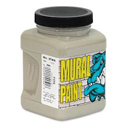 Chroma Acrylic Mural Paint - Fog, 16 oz Jar side view