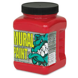 Chroma Acrylic Mural Paint - Stop, 16 oz, Jar (Angled view)