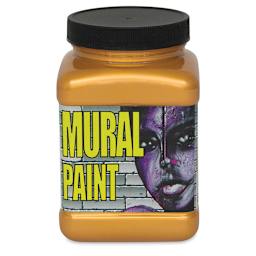 Chroma Acrylic Mural Paint - Glam Rock (Gold), 16 oz, Jar