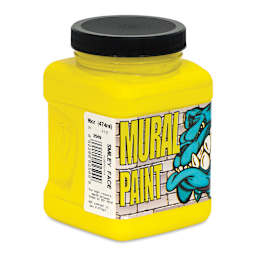 Chroma Acrylic Mural Paint - Smiley Face, 16 oz Jar side view