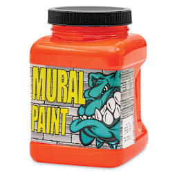 Chroma Acrylic Mural Paint - Fury, 16 oz, Jar (Angled view)