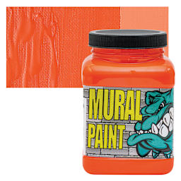 Chroma Acrylic Mural Paint - Fury, 16 oz jar and swatch