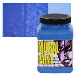 Chroma Acrylic Mural Paint - Neptune, 16 oz Jar and swatch