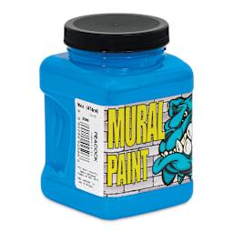 Chroma Acrylic Mural Paint - Peacock, 16 oz Jar side view