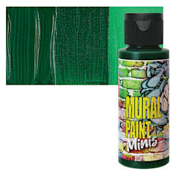 Chroma Acrylic Mural Paint - Go, 2 oz bottle and swatch