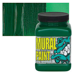 Chroma Acrylic Mural Paint - Go, 16 oz jar and swatch
