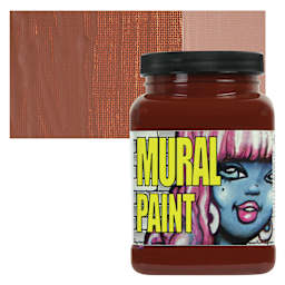 Chroma Acrylic Mural Paint - Dirt, 16 oz jar and swatch
