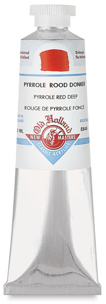 Old Holland New Masters Classic Acrylics - Upright tube of Pyrolle Red Deep
