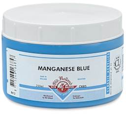 Old Holland New Masters Classic Acrylics - Front of Jar of Manganese Blue
