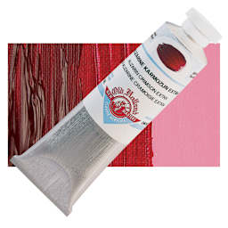 Old Holland New Masters Classic Acrylic Paint - Alizarin Crimson Extra and swatch