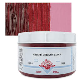 Old Holland New Masters Classic Acrylic Paint - Alizarin Crimson Extra and swatch