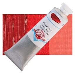 Old Holland New Masters Classic Acrylic Paint - Blood Red, 60 ml tube and swatch