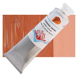 Old Holland New Masters Classic Acrylic Paint - Burnt Sienna, 60 ml tube and swatch