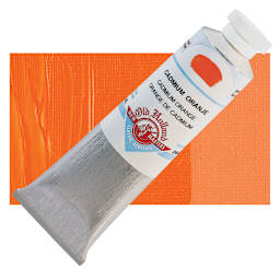 Old Holland New Masters Classic Acrylic Paint - Cadmium Orange, 60 ml tube and swatch