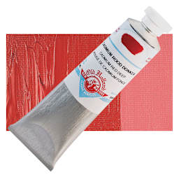 Old Holland New Masters Classic Acrylic Paint - Cadmium Red Deep, 60 ml tube and swatch