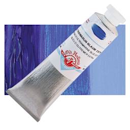 Old Holland New Masters Classic Acrylic Paint - French Ultramarine Extra and swatch