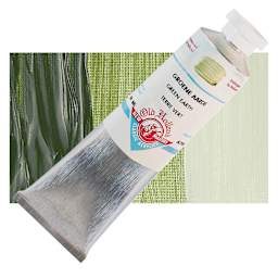 Old Holland New Masters Classic Acrylic Paint - Green Earth, 60 ml tube and swatch