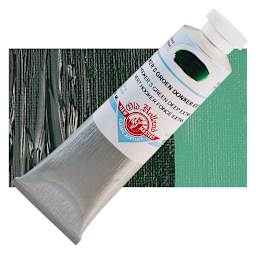 Old Holland New Masters Classic Acrylic Paint - Hookers Green Deep Extra and swatch