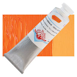 Old Holland New Masters Classic Acrylic Paint - Indian Orange Yellow Extra and swatch
