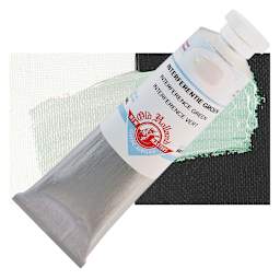 Old Holland New Masters Classic Acrylic Paint - Interferance Green, 60 ml tube and swatch