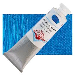 Old Holland New Masters Classic Acrylic Paint - Iridescent Blue, 60 ml tube and swatch