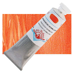 Old Holland New Masters Classic Acrylic Paint - Iridescent Vermilion and swatch