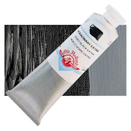 Old Holland New Masters Classic Acrylic Paint - Ivory Black Extra, 60 ml tube and swatch