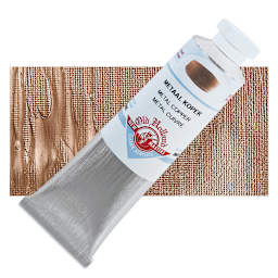 Old Holland New Masters Classic Acrylic Paint - Metallic Copper, 60 ml tube and swatch