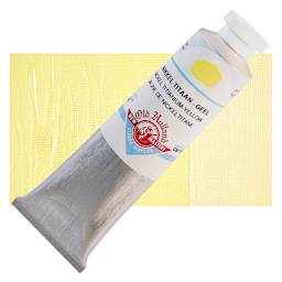 Old Holland New Masters Classic Acrylic Paint - Nickel Titanium Yellow, 60 ml tube and swatch