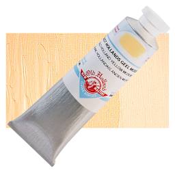 Old Holland New Masters Classic Acrylic Paint - Old Holland Yellow Medium. 60 ml tube and swatch