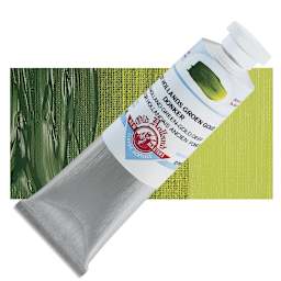 Old Holland New Masters Classic Acrylic Paint - Old Holland Green Gold Deep and swatch