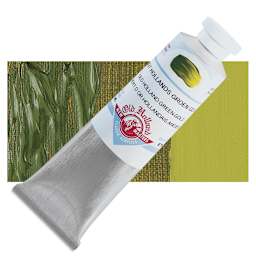 Old Holland New Masters Classic Acrylic Paint - Old Holland Green Gold and swatch