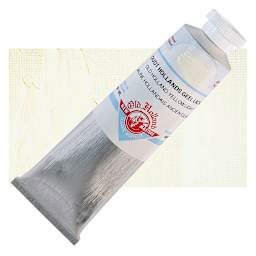 Old Holland New Masters Classic Acrylic Paint - Old Holland Yellow Light, 60 ml tube and swatch