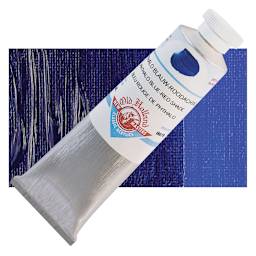 Old Holland New Masters Classic Acrylic Paint - Phthalo Blue Red Shade, 60 ml tube and swatch