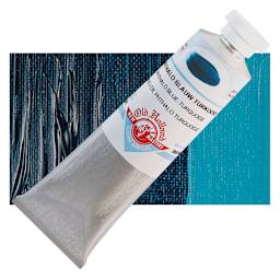 Old Holland New Masters Classic Acrylic Paint - Phthalo Blue Turquoise, 60 ml tube and swatch