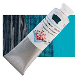 Old Holland New Masters Classic Acrylic Paint - Phthalo Green Turquoise and swatch