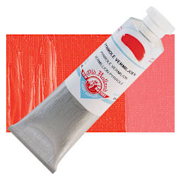 Old Holland New Masters Classic Acrylic Paint - Pyrrole Vermilion and swatch