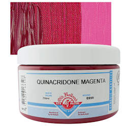 Old Holland New Masters Classic Acrylic Paint - Quinacridone Magenta, 250 ml jar and swatch