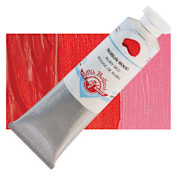 Old Holland New Masters Classic Acrylic Paint - Ruby Red, 60 ml tube and swatch