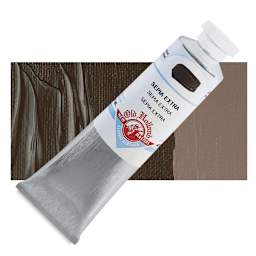 Old Holland New Masters Classic Acrylic Paint - Sepia Extra and swatch
