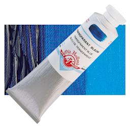 Old Holland New Masters Classic Acrylic Paint - Transparent Blue, 60 ml tube and swatch