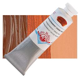 Old Holland New Masters Classic Acrylic Paint - Transparent Red Oxide, 60 ml tube and swatch