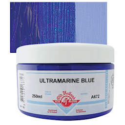 Old Holland New Masters Classic Acrylic Paint - Ultramarine Blue, 250 ml jar and swatch