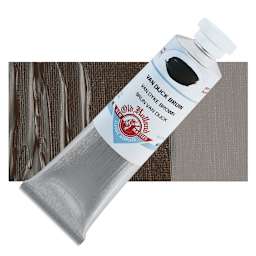 Old Holland New Masters Classic Acrylic Paint - Van Dyke Brown, 60 ml tube and swatch