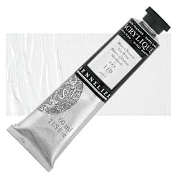 Sennelier Extra-Fine Artist Acrylique - Tint White, 60 ml tube and swatch