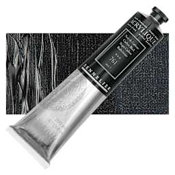 Sennelier Extra-Fine Artist Acrylique - Carbon Black, 200 ml tube and swatch
