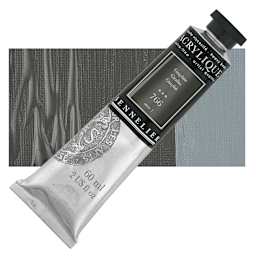 Sennelier Extra-Fine Artist Acrylique - Graphite, 60 ml tube and swatch