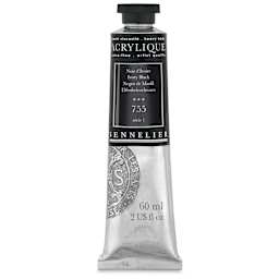 Sennelier Extra-Fine Artist Acryliques - Ivory Black, 60 ml tube