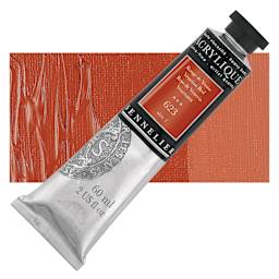 Sennelier Extra-Fine Artist Acrylique - Venetian Red, 60 ml tube and swatch